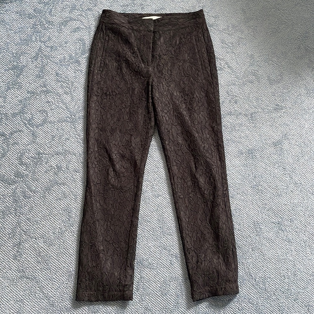 Veronica beard Gemini lace black ankle pant  size 2